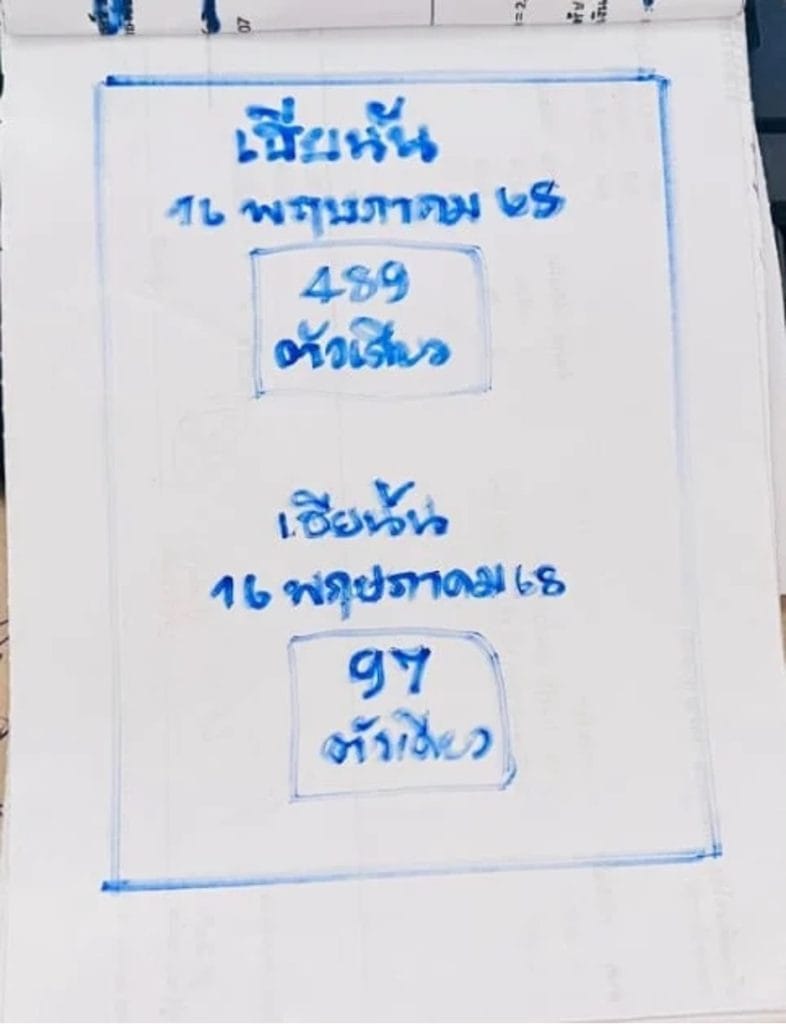เลขเด็ดอาจารย์ดัง หวยเฮียนัน 16-5-68